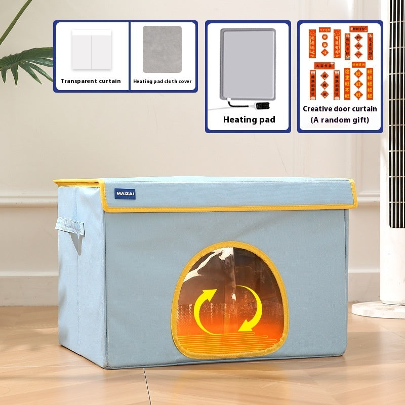 KFX-6236733 Cozy Winter Cat Nest Bed with Removable Heating Mat, Two Sizes Available