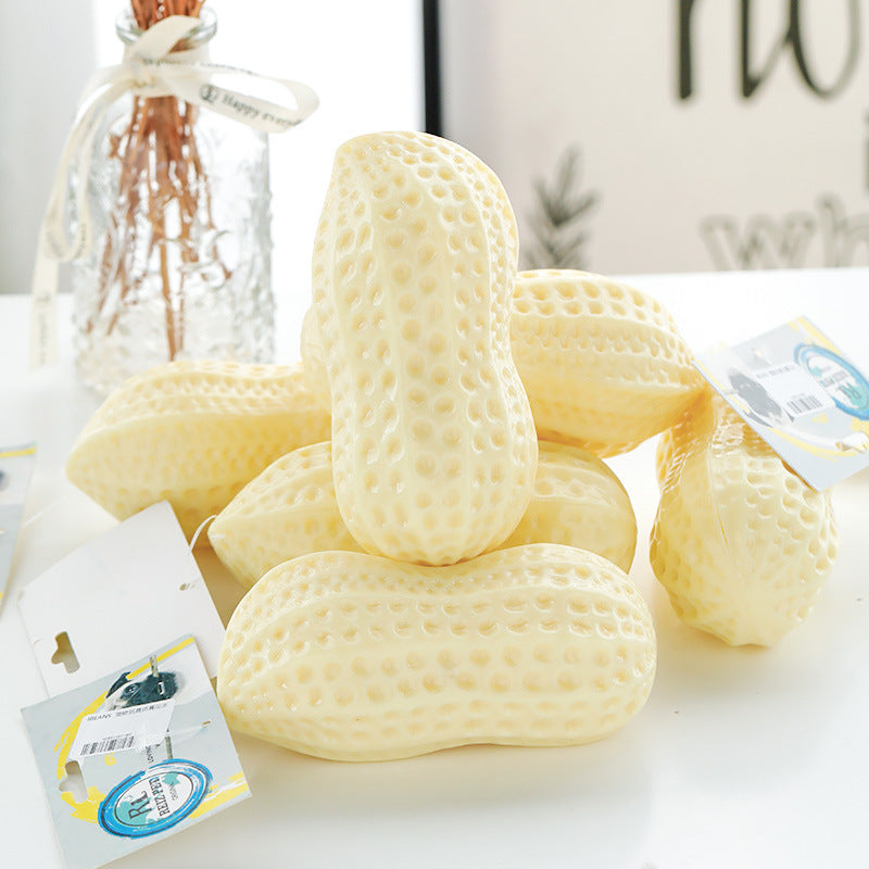 KFX-6237501 Interactive Sounding Dog Toy - Durable TPR Peanut Shaped Design, 14*8cm, 130g
