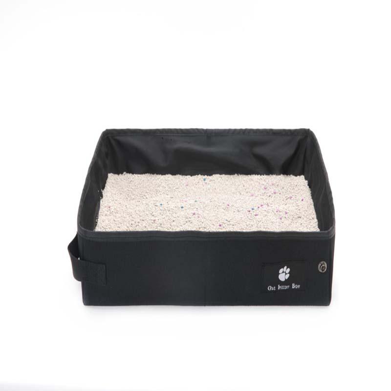KFX-6238141 Portable Folding Cat Litter Box for Travel - Waterproof Oxford Cloth Design