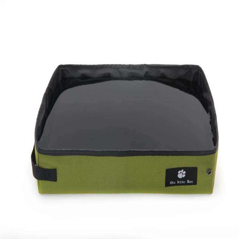 KFX-6238141 Portable Folding Cat Litter Box for Travel - Waterproof Oxford Cloth Design