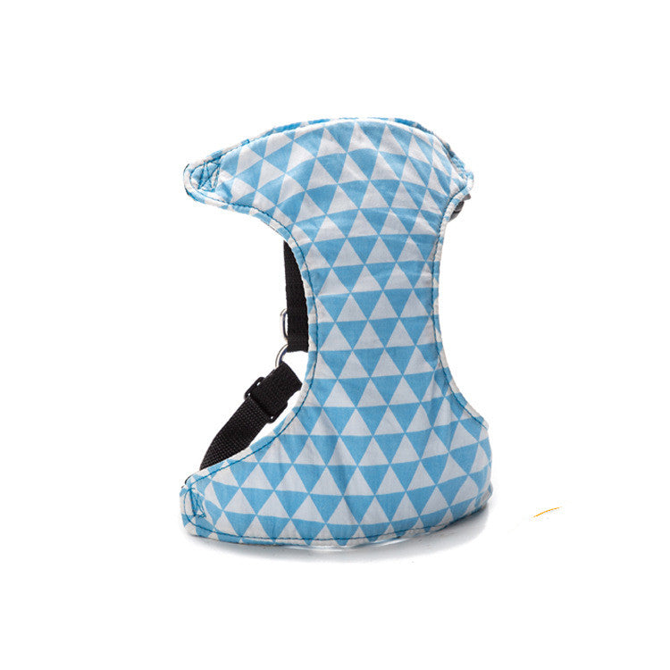 KFX-6241725 Small Cotton Triangle Dog Training Strap - Adjustable Chest Harness with Traction Rope - Multiple Colors Available