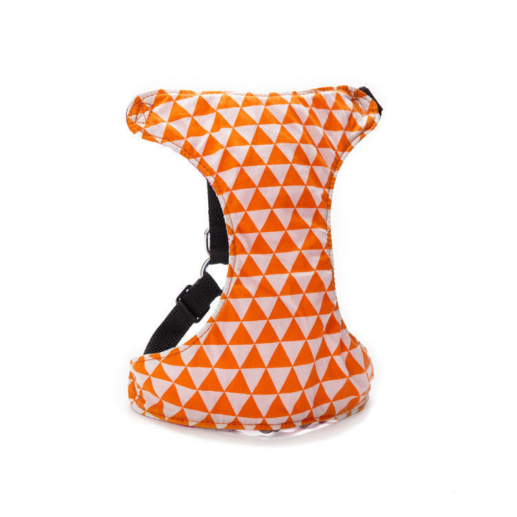 KFX-6241725 Small Cotton Triangle Dog Training Strap - Adjustable Chest Harness with Traction Rope - Multiple Colors Available