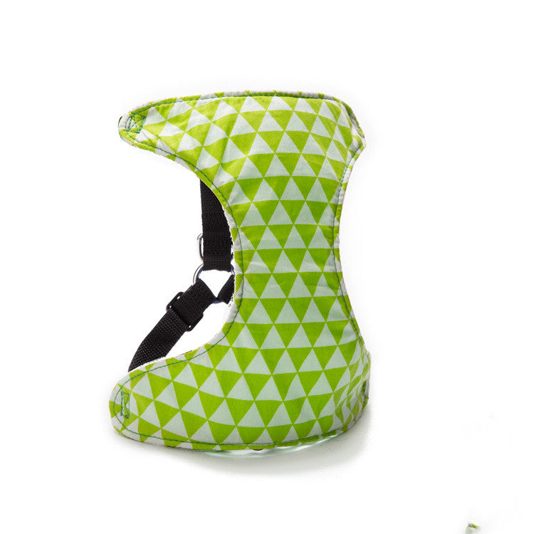 KFX-6241725 Small Cotton Triangle Dog Training Strap - Adjustable Chest Harness with Traction Rope - Multiple Colors Available