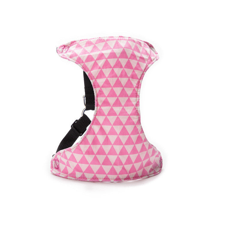 KFX-6241725 Small Cotton Triangle Dog Training Strap - Adjustable Chest Harness with Traction Rope - Multiple Colors Available