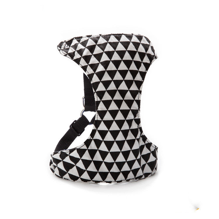KFX-6241725 Small Cotton Triangle Dog Training Strap - Adjustable Chest Harness with Traction Rope - Multiple Colors Available