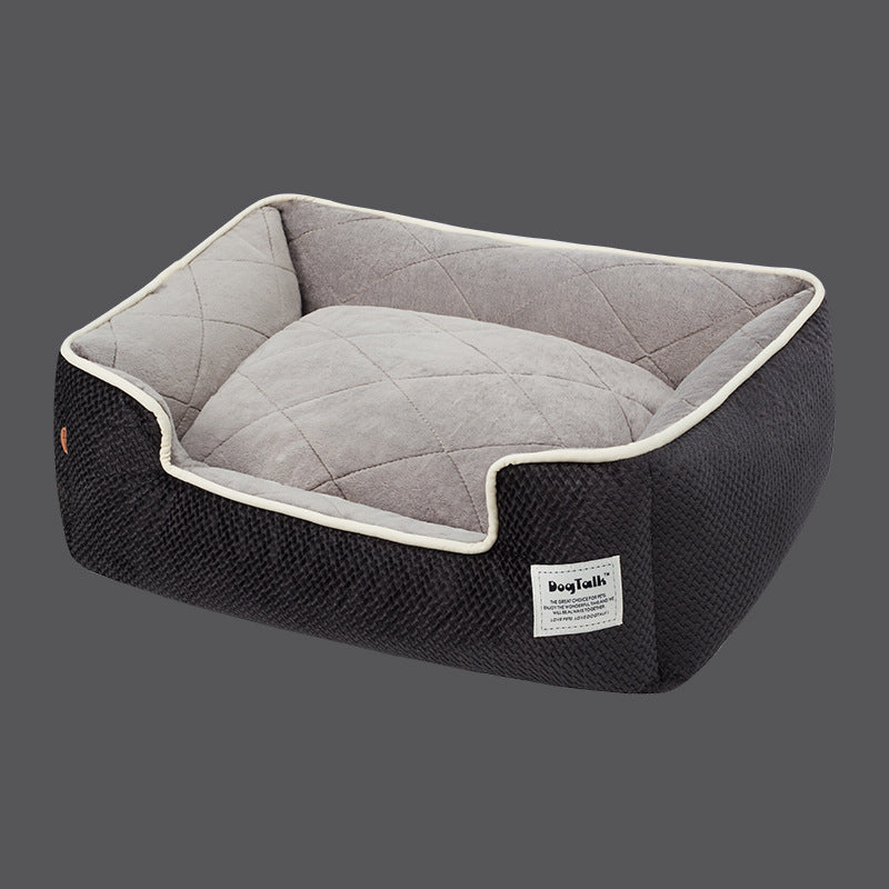 KFX-6242493 Detachable and Washable Thickened Winter Warmth Dog and Cat Bed in Various Sizes and Colors