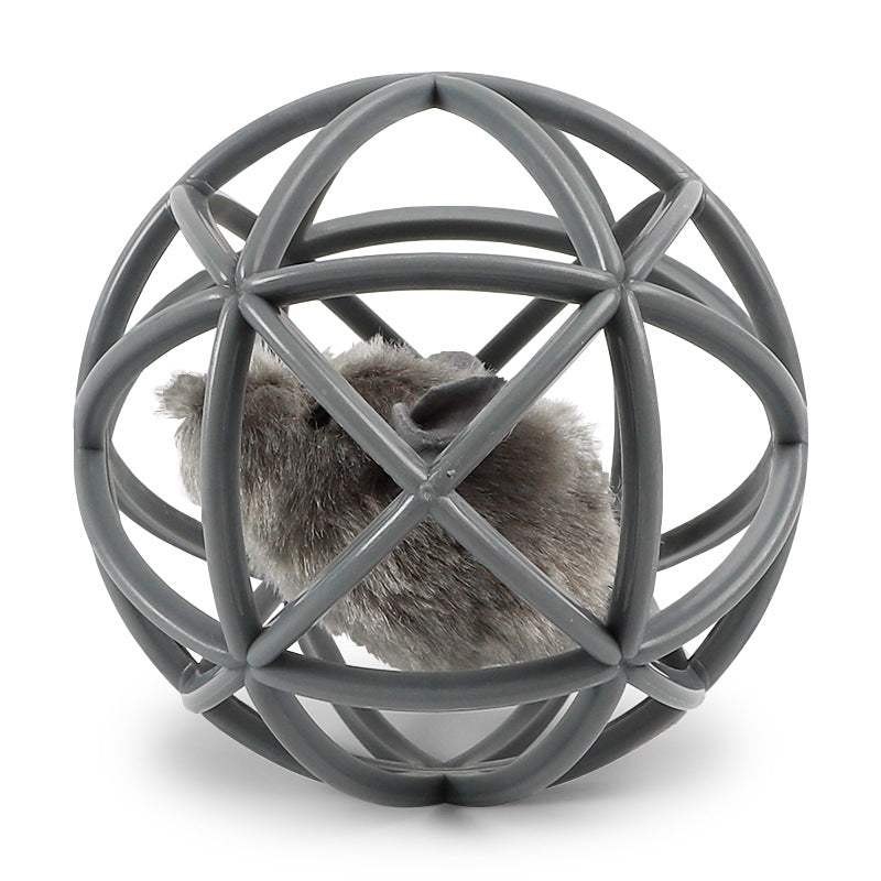 KFX-6243261 Interactive Simulation Sounding Plastic Sepak Takraw Toy for Cats - 10cm
