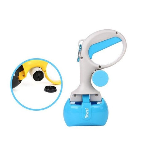 KFX-6244669 2-in-1 Portable Pet Toilet Picker with Curved Grip & Garbage Bags