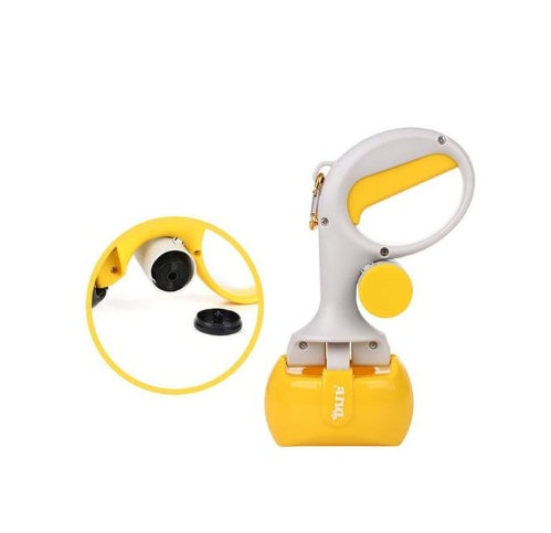 KFX-6244669 2-in-1 Portable Pet Toilet Picker with Curved Grip & Garbage Bags