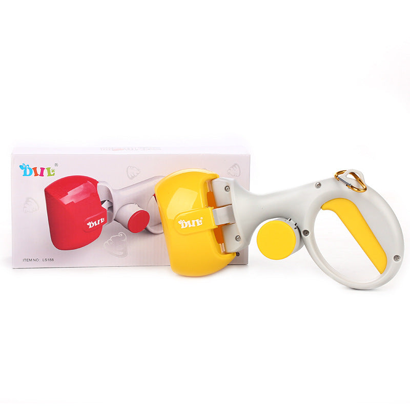 KFX-6244669 2-in-1 Portable Pet Toilet Picker with Curved Grip & Garbage Bags