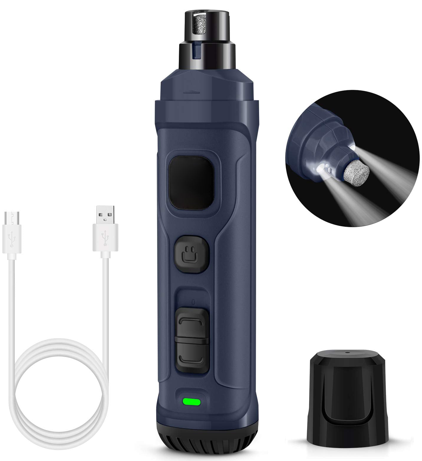 KFX-6246205 Electric Pet Nail Clipper with LED Light for Cats and Dogs - Professional Grooming Tool
