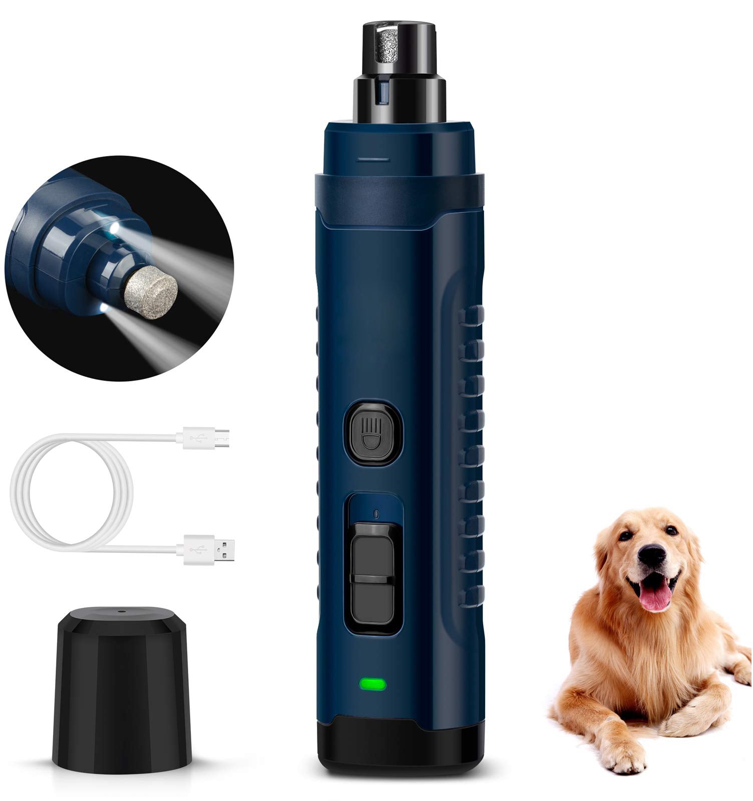 KFX-6246205 Electric Pet Nail Clipper with LED Light for Cats and Dogs - Professional Grooming Tool