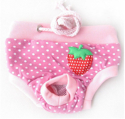 KFX-6246589 Reusable Cotton Dog Diaper Pants for Female Pets - Sizes S-XL