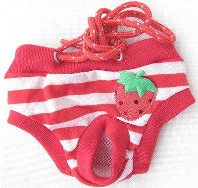 KFX-6246589 Reusable Cotton Dog Diaper Pants for Female Pets - Sizes S-XL