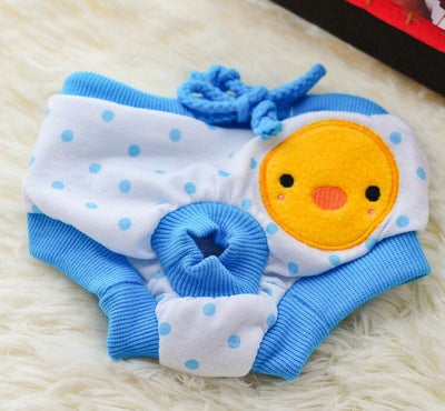 KFX-6246589 Reusable Cotton Dog Diaper Pants for Female Pets - Sizes S-XL