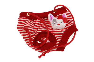 KFX-6246589 Reusable Cotton Dog Diaper Pants for Female Pets - Sizes S-XL