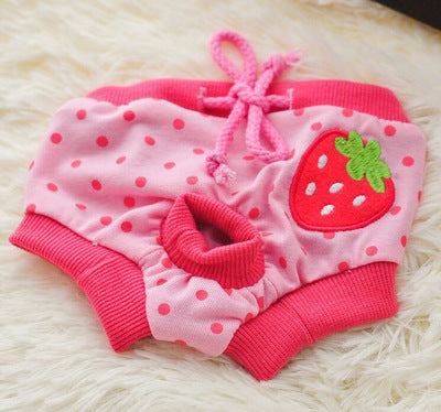 KFX-6246589 Reusable Cotton Dog Diaper Pants for Female Pets - Sizes S-XL