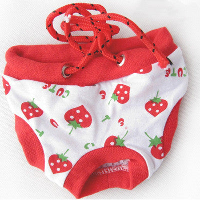 KFX-6246589 Reusable Cotton Dog Diaper Pants for Female Pets - Sizes S-XL