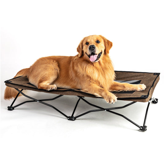 KFX-6246845 Double Layer Fabric Large Foldable Pet Bed - Soft, Cozy Design for Medium to Large Dogs