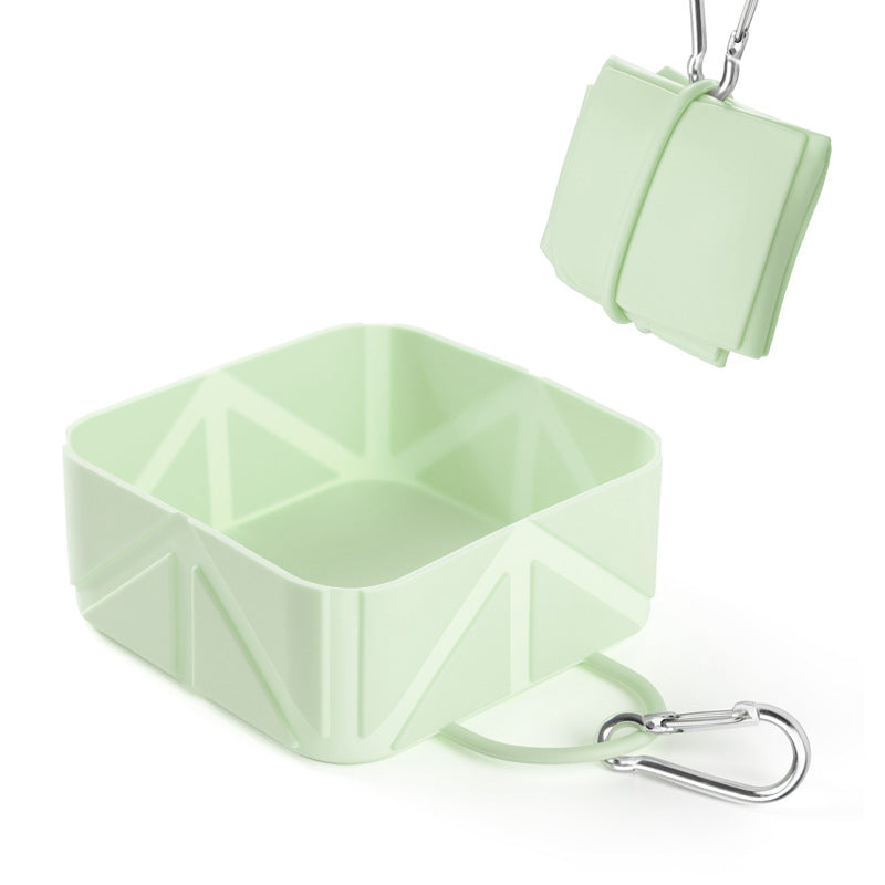 KFX-6248381 Folding Pet Outing Bowl for Dogs and Cats - Silicone, 500ml in Various Colors