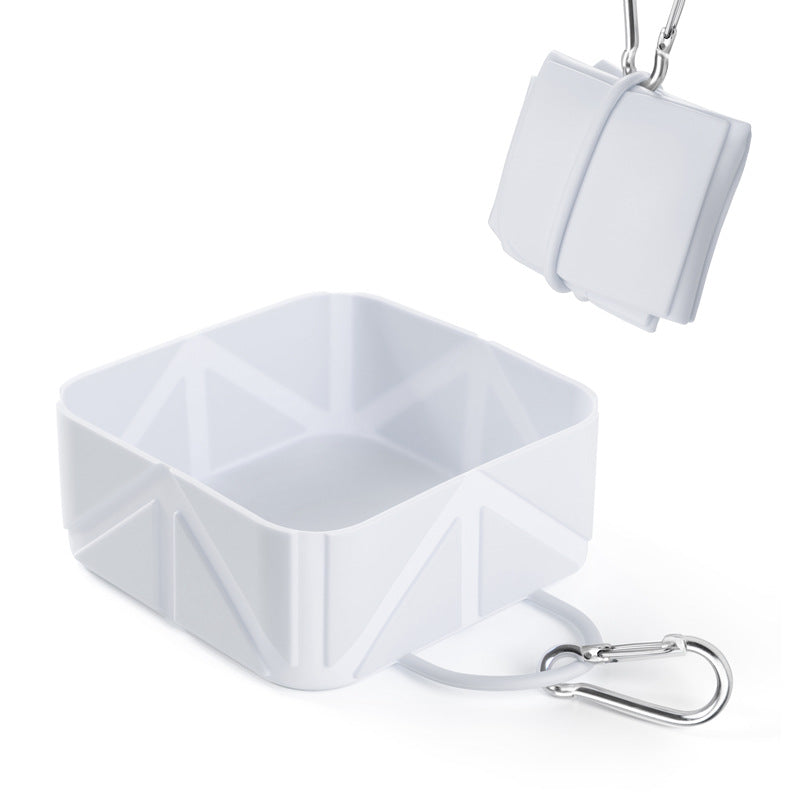 KFX-6248381 Folding Pet Outing Bowl for Dogs and Cats - Silicone, 500ml in Various Colors