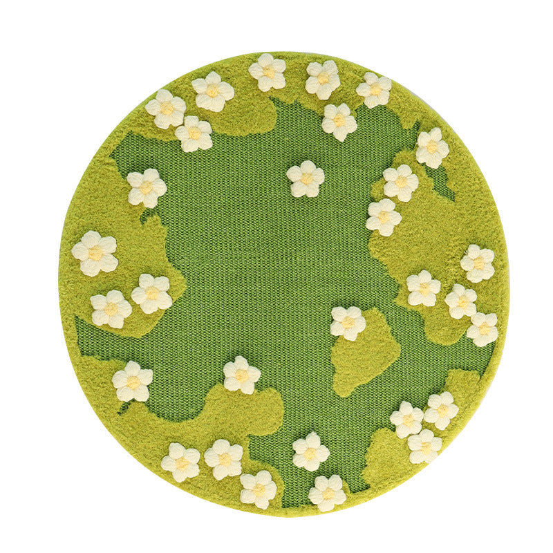 KFX-6250045 Sisal Cat Scratching Pad with Floral Design, 80CM Diameter, Durable & Non-Chip Protection