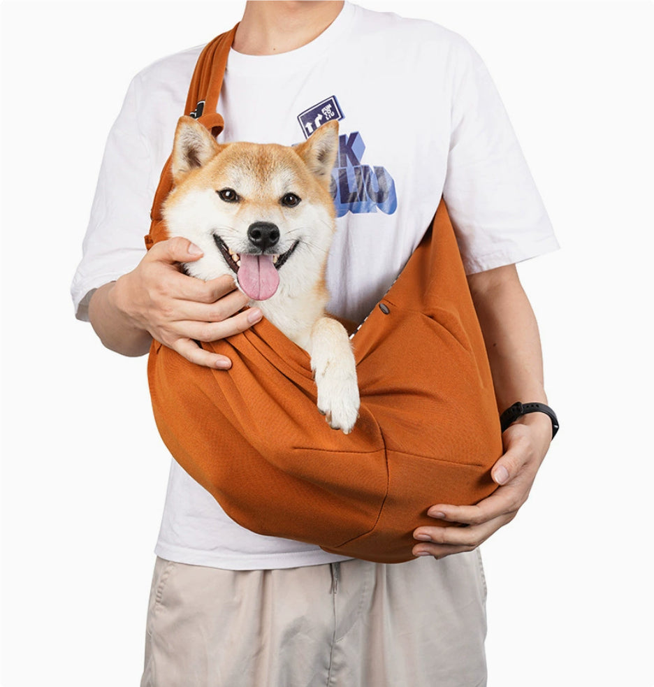 KFX-6250429 Foldable Portable Crossbody Pet Bag with Adjustable Strap - Multiple Colors Available