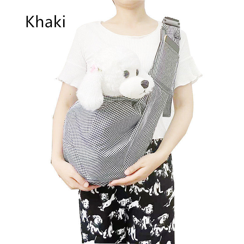 KFX-6250429 Foldable Portable Crossbody Pet Bag with Adjustable Strap - Multiple Colors Available