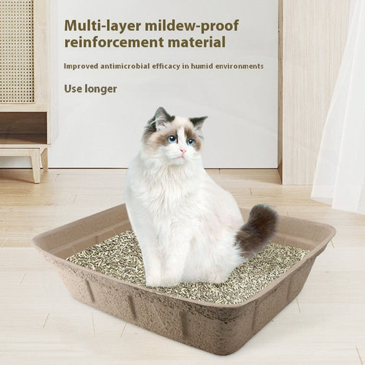 KFX-6251965 Eco-Friendly Disposable Cat Litter Box - Waterproof & Degradable, Multiple Sizes Available