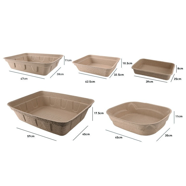 KFX-6251965 Eco-Friendly Disposable Cat Litter Box - Waterproof & Degradable, Multiple Sizes Available