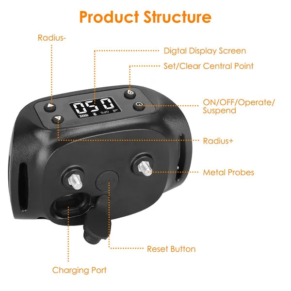 KFX-6253629 Wireless GPS Dog Fence Tracker with IPX6 Waterproof Dog Collar, 32-2887FT Radius