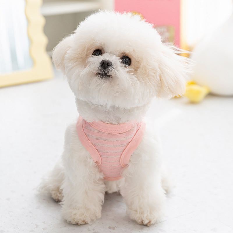 KFX-6253757 Non-Stuffy Two-Leg Pet Coat in Oli Pink and Leo Black for Small to Medium Dogs