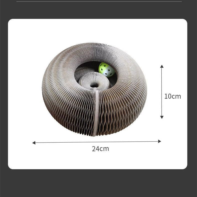KFX-6254141 Corrugated Foldable Cat Nest for Playtime - 24x24x10cm