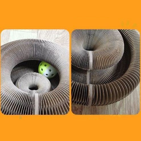 KFX-6254141 Corrugated Foldable Cat Nest for Playtime - 24x24x10cm