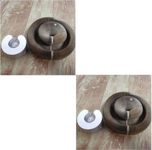 KFX-6254141 Corrugated Foldable Cat Nest for Playtime - 24x24x10cm