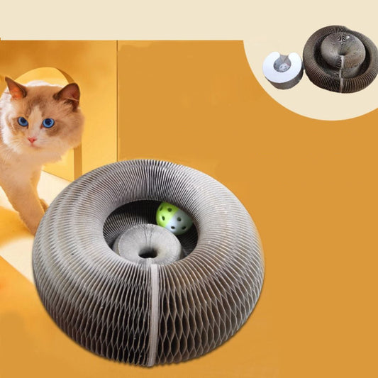 KFX-6254141 Corrugated Foldable Cat Nest for Playtime - 24x24x10cm
