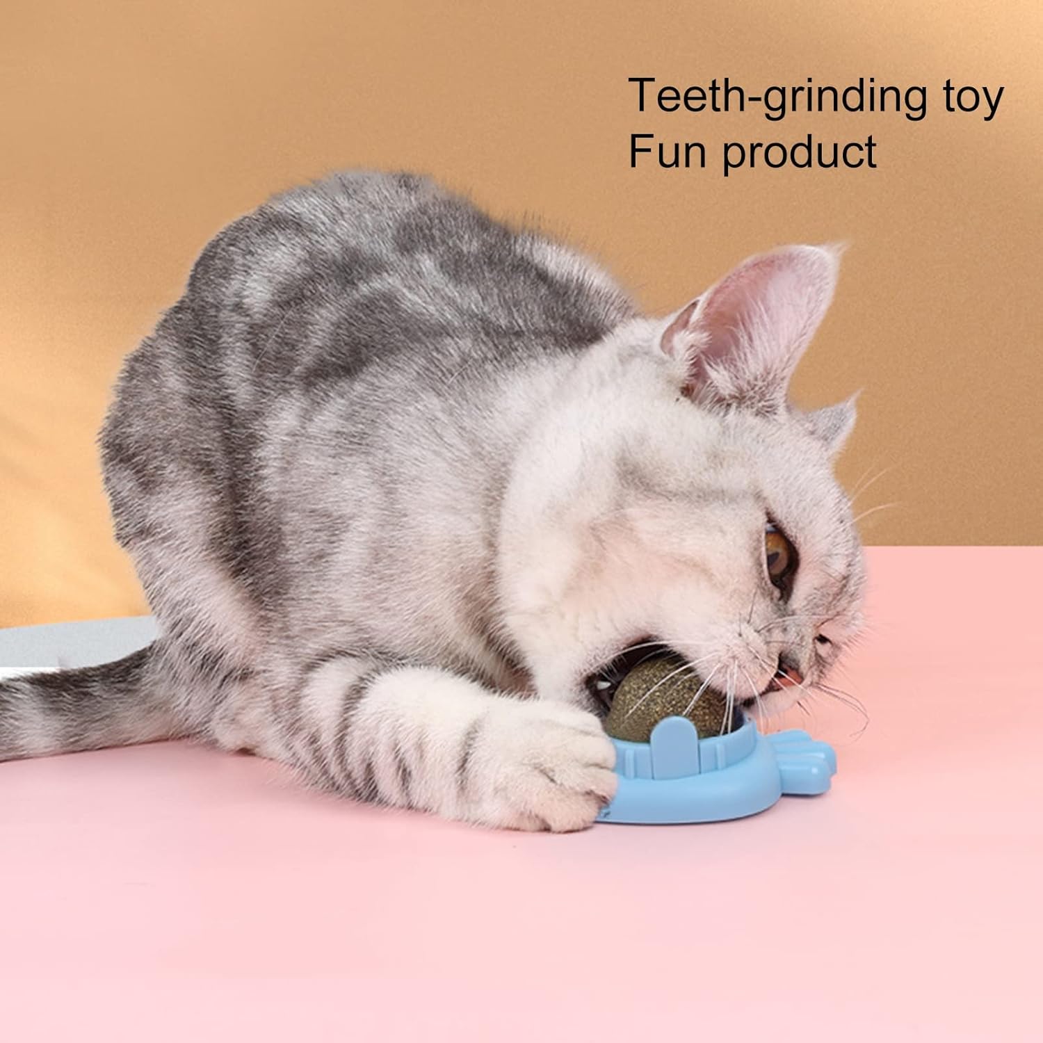 KFX-6255421 Carrot Shape Catnip Balls for Teeth Cleaning - Self-Adhesive Catnip Toys for Indoor Cats