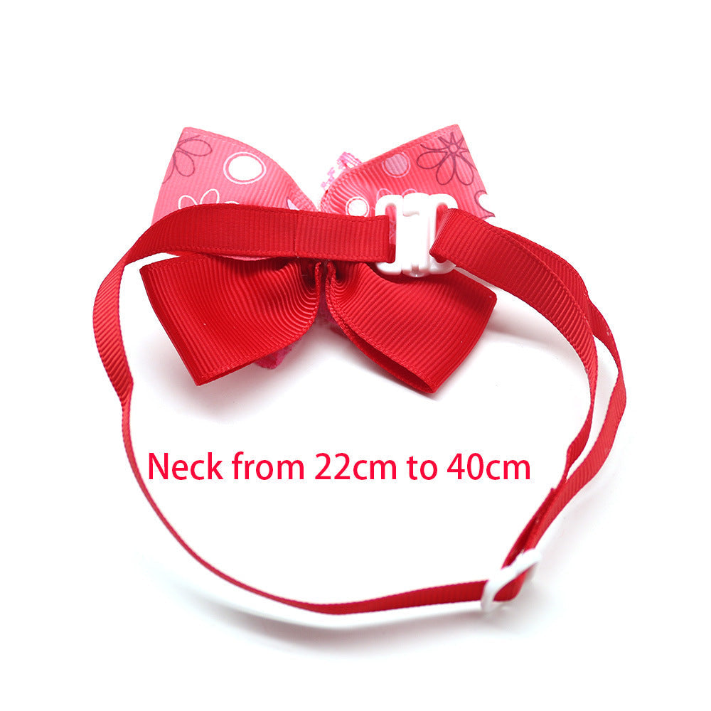 KFX-6256189 Pink Princess Style Bow Tie for Dogs and Cats - Universal Pet Accessory