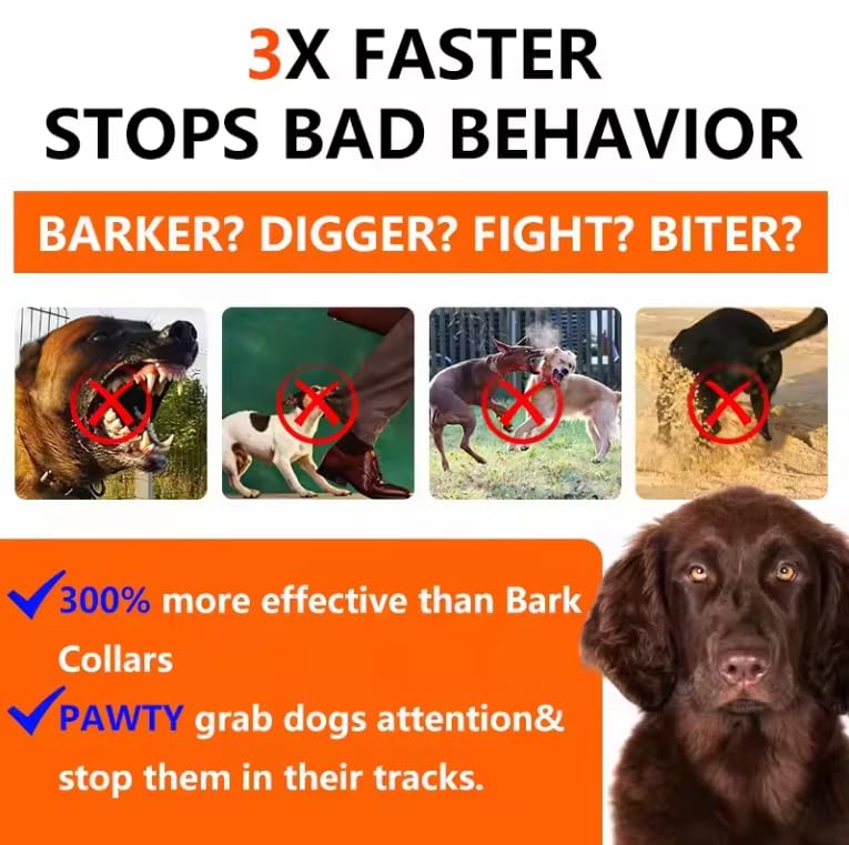 KFX-6257213 Ultrasonic Dog Bark Deterrent Device with 50ft Range for Effective Training and Behavior Modification