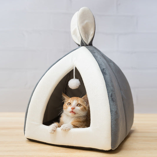 KFX-6257981 Cozy Cat House Villa Bed for Small Dogs and Cats - Various Sizes Available