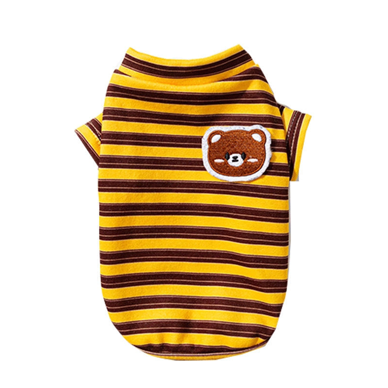 KFX-6259517 Lightweight Striped Cat & Small Dog Apparel for Air-Conditioned Rooms