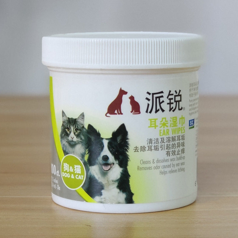 KFX-6261565 Pet Cleaning Wipes - Dental, Tear Stain & Ear Care, 50 Count, Natural & Safe