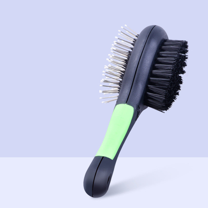 KFX-6265277 Cat Fur Cleaning Brush - Comb with Stainless Steel Teeth, ABS+PP+TPE Material, 191x77mm