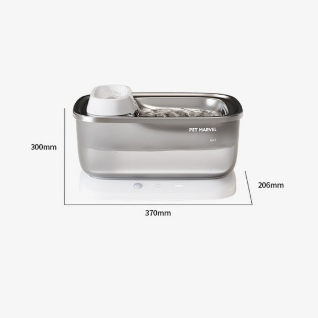 KFX-6265533 Wireless Circulating Water Dispenser for Dogs and Cats - 7L Capacity, Stainless Steel Tray, Automatic Shut-Off