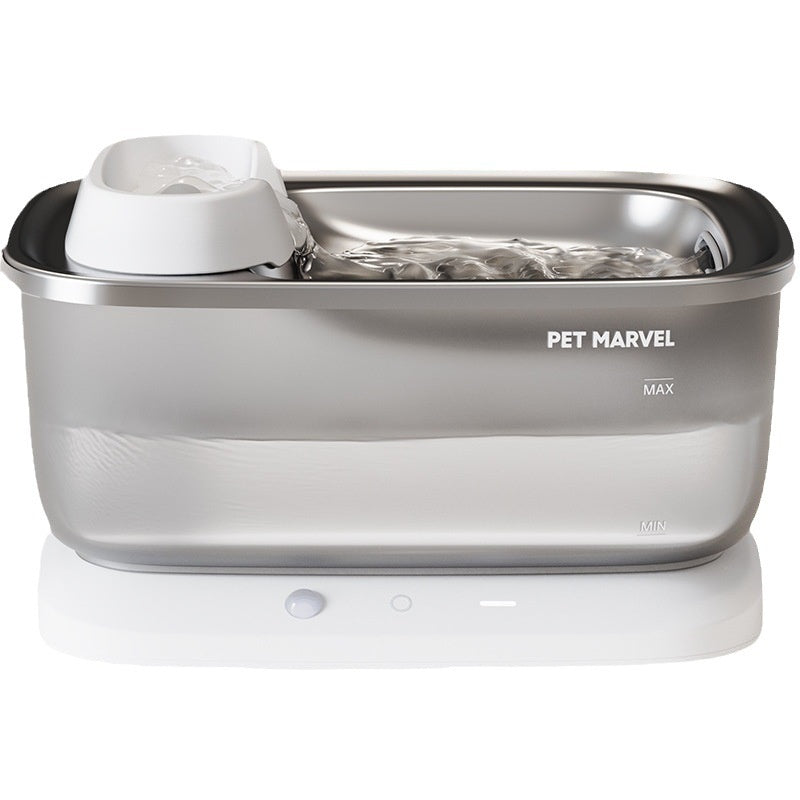 KFX-6265533 Wireless Circulating Water Dispenser for Dogs and Cats - 7L Capacity, Stainless Steel Tray, Automatic Shut-Off