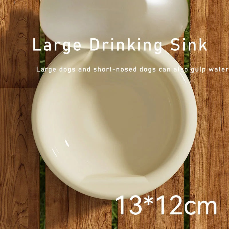 KFX-6265661 Portable 500ml Pet Water Bottle with Foldable Drinking Bowl for Dogs and Cats - Travel-Friendly Design