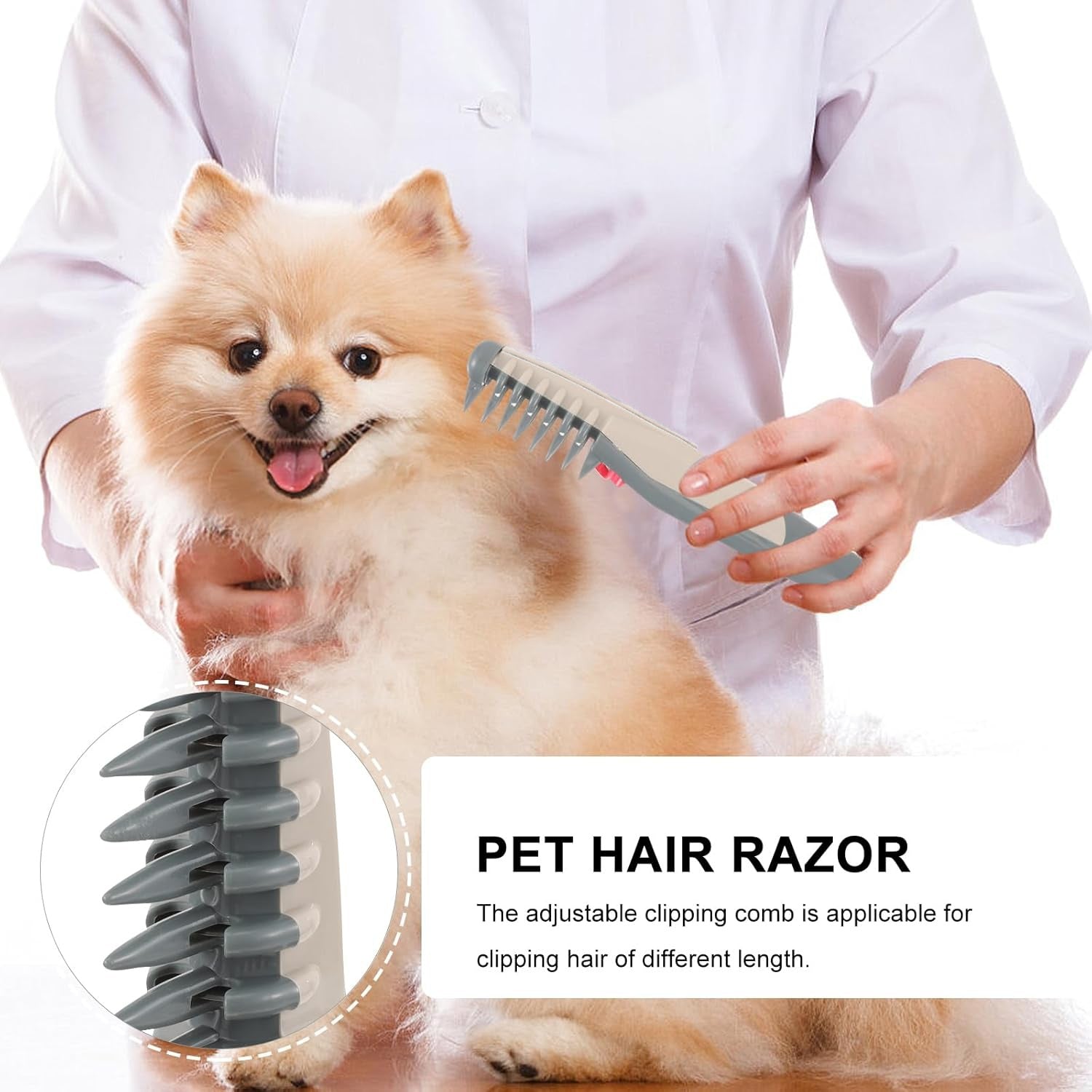 KFX-6266941 Pet Hair Trimmer for Grooming and Precision Cuts – Battery Operated with ABS Construction