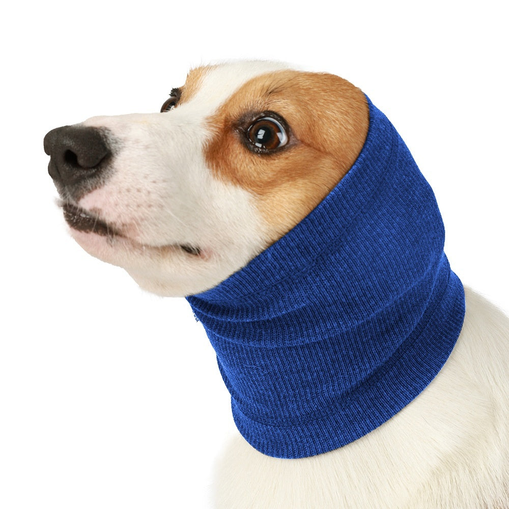 KFX-6267069 Dog Comforter Headband Scarf in Blue and Gray - Casual Style, Multiple Sizes Available
