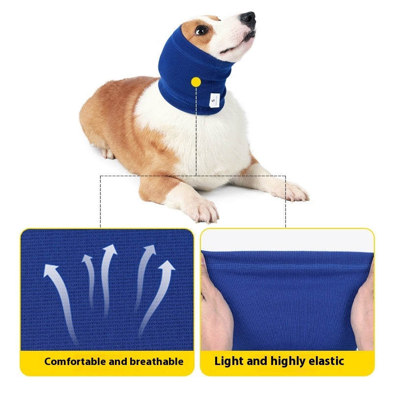KFX-6267069 Dog Comforter Headband Scarf in Blue and Gray - Casual Style, Multiple Sizes Available