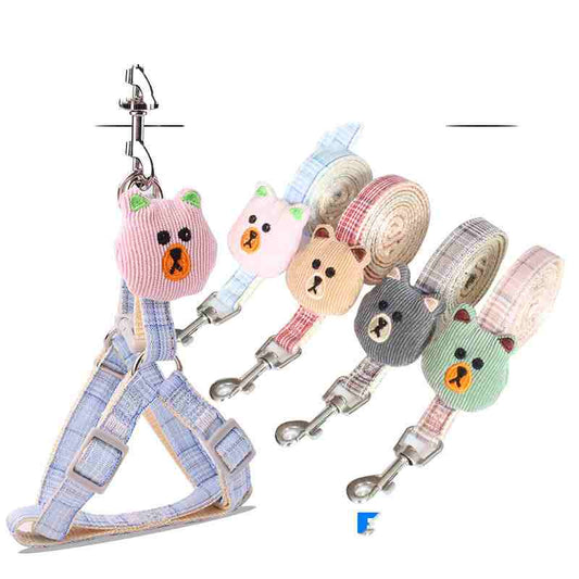 KFX-6268733 Adjustable Rope Lead for Small and Medium-sized Dogs - Cloth Vest Design, 1.0/1.5 x 120cm, Multiple Colors
